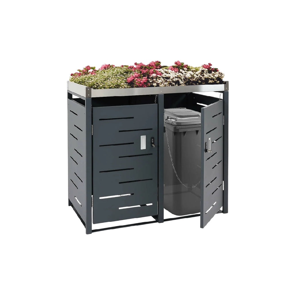 Conteneur pour déchets et plantes en métal - 120 x 80 x 100