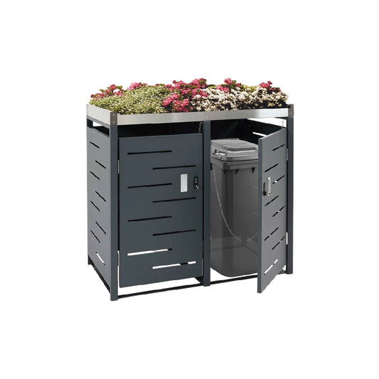 Conteneur pour déchets et plantes en métal - 120 x 80 x 100